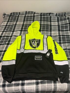 Raiders High-Vis Reflective Hoodie - Neon Yellow & Black